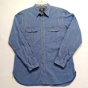 Ralph Lauren Double RL Blue Casual Button Down Shirt
